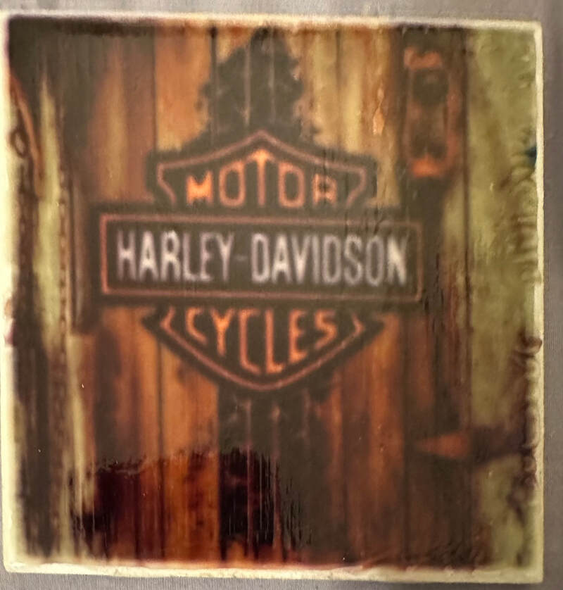 HARLEY DAVIDSON LOGO ON WOOD