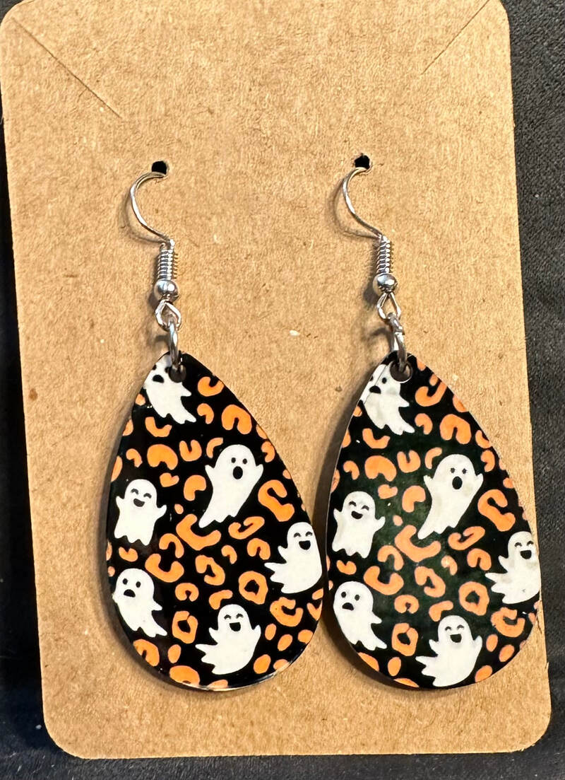 GHOSTS IN ORANGE LEOPARD PRINT