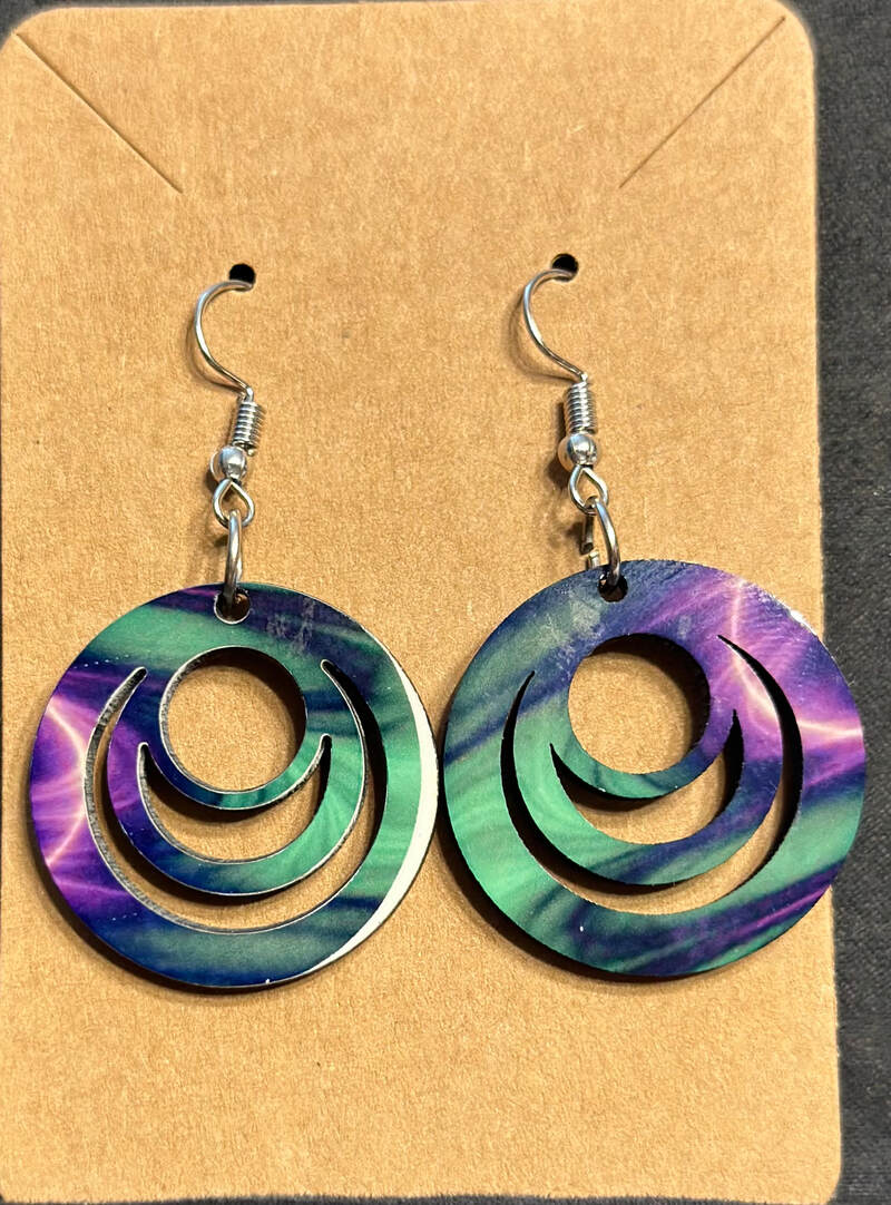 GREEN &amp;PURPLE SWIRLS