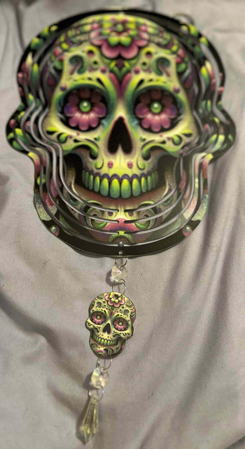 PURPLE &amp; GREEN SKULL