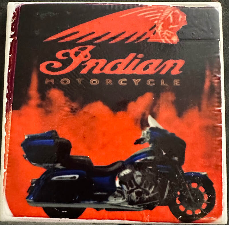 BLUE INDIAN MOTORCYCLE