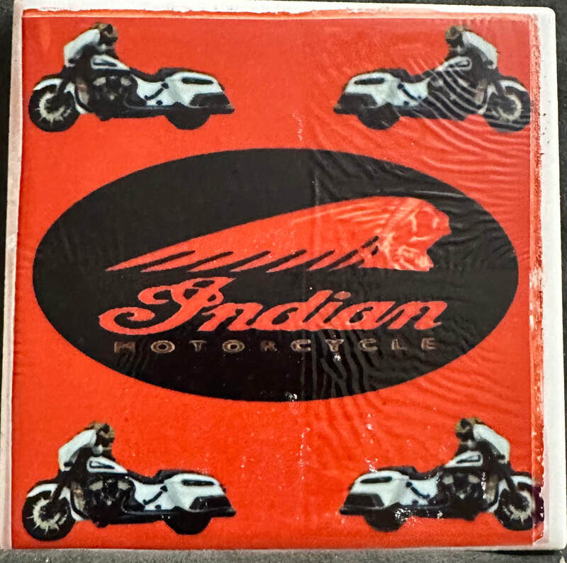 WHITE INDIAN MOTORCYCLE