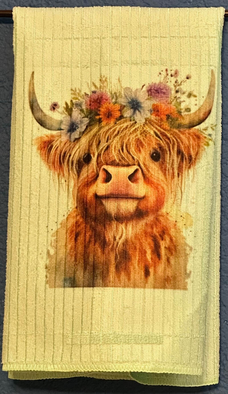 COW WEARING A WREATH OF FLOWERS