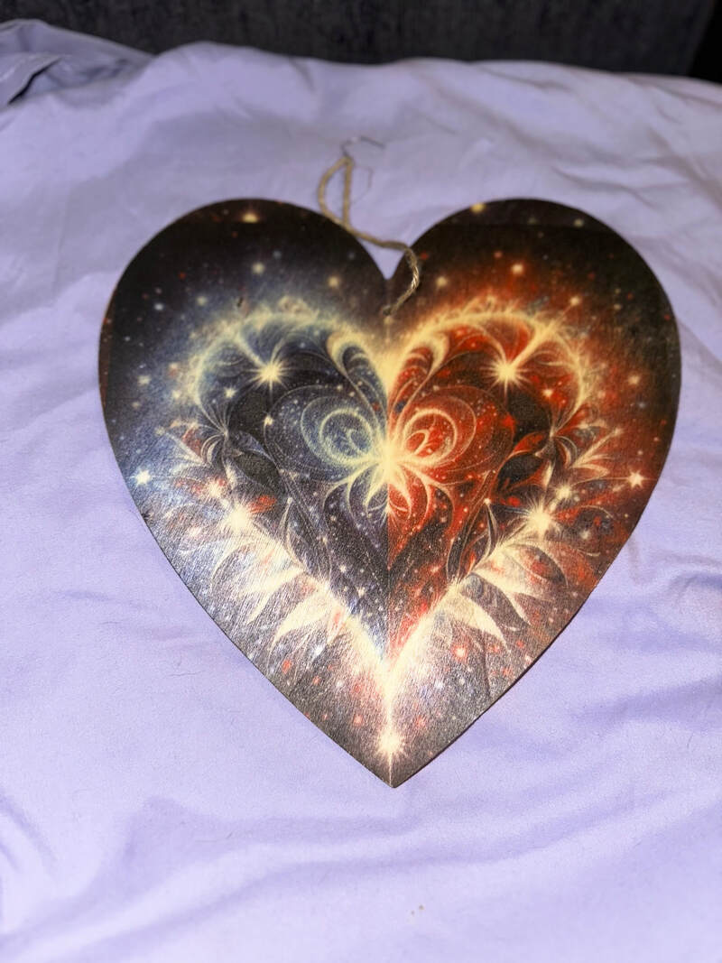 RED AND BLUE HEART